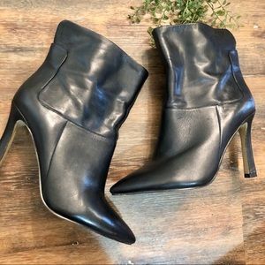 Nine West Black Leather Booties. Size 7.5